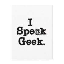 I Speak Geek postcards