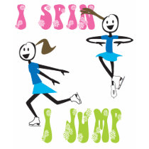 i spin i jump Ice Skating Tee t-shirts