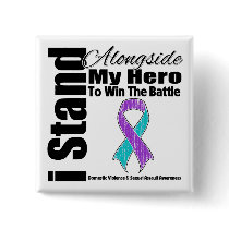 I Stand Alongside My Hero Domestic Violence Buttons
