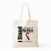I Stand Alongside My Hero Head and Neck Cancer Tote Bags