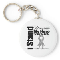 I Stand Alongside My Hero Parkinson's Disease Keychains
