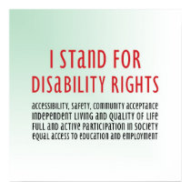 I Stand for Disability Rights posters