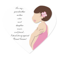 I Stand Strong against Breast Cancer Heart Sticker stickers