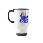 I Stand Strong Against Male Breast Cancer mugs