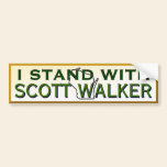 I Stand With Governor Scott Walker bumper stickers