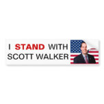 I Stand With Scott Walker Bumper Sticker bumper stickers