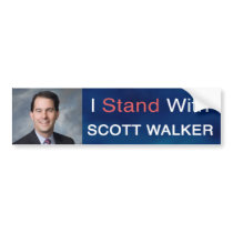 I Stand With Scott Walker  Bumper Sticker bumper stickers