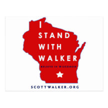 I Stand With Scott Walker Postcard