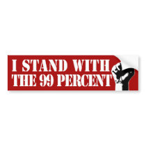 I Stand With the 99% Bumper Sticker bumper stickers