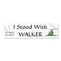 I Stood with Walker Bumper Sticker