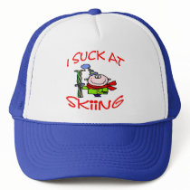I Suck At Skiing hats by figstreetstudio I Suck At Skiing hats