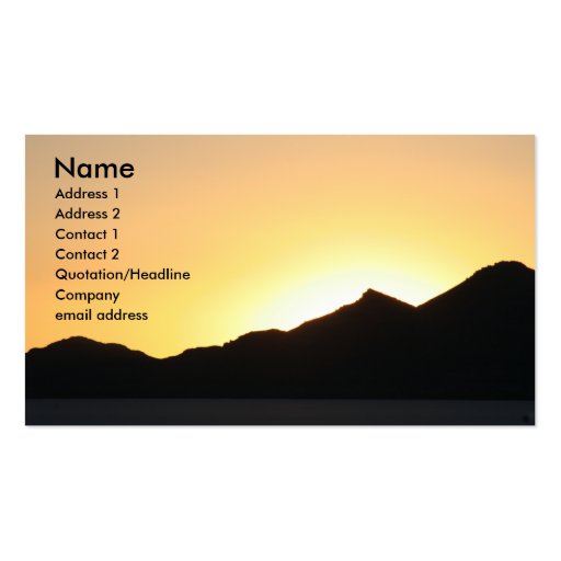 i sunset business cards