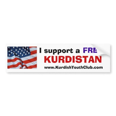I support a free Kurdistan USA Bumper Stickers by araalan
