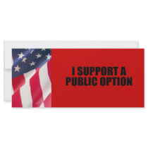 I support a public option customized rack card