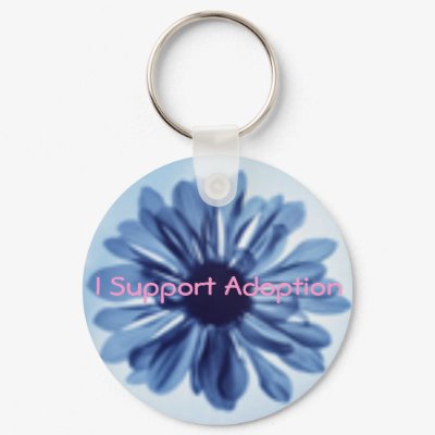 I Support Adoption Key chain Keychain