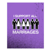I SUPPORT ALL MARRIAGES EQUALLY -.png Poster