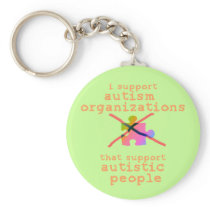 I Support Autism Organizations Keychain