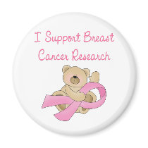 I Support Breast Cancer Research magnets by divasNdudespetwear I Support Breast Cancer Research magnets