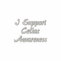 I Support Celiac Awareness Fitted Polo Shirt embroidered shirts