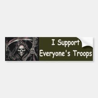 I support everyones troops bumper sticker