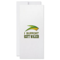 I Support Governor Scott Walker of Wisconsin Full Color Rack Card
