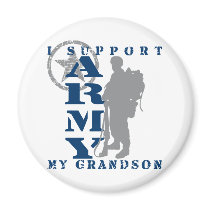 I Support Grandson 2 - ARMY Fridge Magnet