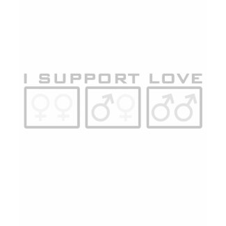 I Support Love T-Shirt by emdesigns