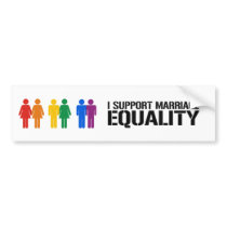 I SUPPORT MARRIAGE EQUALITY bumper stickers
