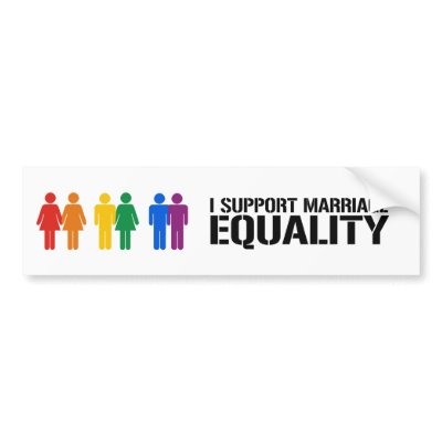 I SUPPORT MARRIAGE EQUALITY BUMPER STICKERS