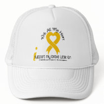 I Support My Brave Little Girl Childhood Cancer hats
