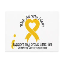 I Support My Brave Little Girl Childhood Cancer Postcards