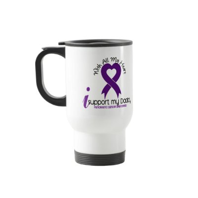 I Support My Daddy Pancreatic Cancer mugs