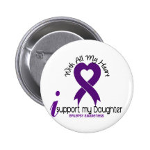 I Support My Daughter Epilepsy Buttons