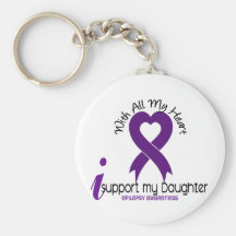 I Support My Daughter Epilepsy Keychains