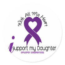 I Support My Daughter Epilepsy Stickers