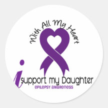 I Support My Daughter Epilepsy Stickers