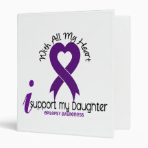 I Support My Daughter Epilepsy Vinyl Binders