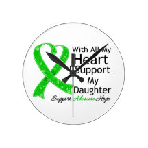 I Support My Daughter With All My Heart Round Clocks
