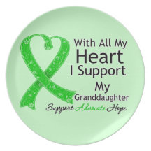 I Support My Granddaughter With All My Heart Dinner Plate