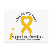 I Support My Grandson Childhood Cancer postcards