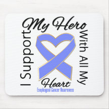 I Support My Hero - Esophageal Cancer Awareness Mouse Pad