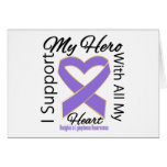I Support My Hero - Hodgkins Lymphoma  Awareness cards