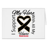 I Support My Hero - Melanoma Awareness Greeting Cards