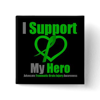 I Support My Hero Traumatic Brain Injury button