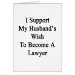 I Support My Husband's Wish To Become A Lawyer
