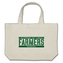 I Support my local Farmers Market Canvas Bags
