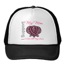 I Support My Mom Breast Cancer Awareness Trucker Hat