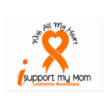 I Support My Mom Leukemia Postcard