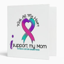 I Support My Mom Thyroid Cancer Vinyl Binder