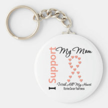I Support My Mom - Uterine Cancer Key Chains
